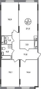 Планировка квартиры, ID 532892