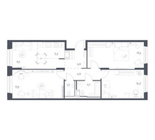 Планировка трехкомнатной(квартира) площадью 78.9 квадратных метров в “ЖК Мытищи Парк”
