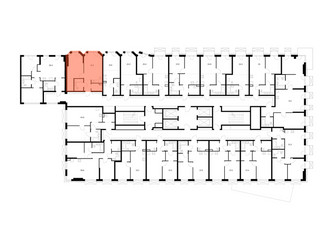 Планировка однокомнатной(квартира) площадью 41.3 квадратных метров в ЖК “ЖК 2-й Иртышский”