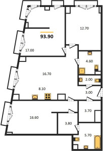 Планировка квартиры, ID 112448
