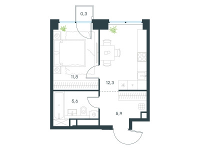 Планировка квартиры, ID 465311