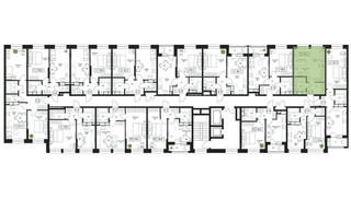 Планировка студии(квартира) площадью 30.4 квадратных метров в “ЖК Пушкино Град”
