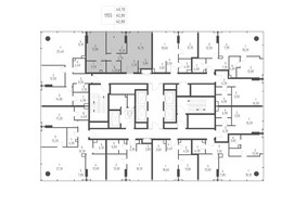 Планировка двухкомнатной(квартира) площадью 62.8 квадратных метров в “ЖК Слава”