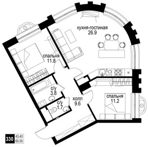 Планировка квартиры, ID 190266