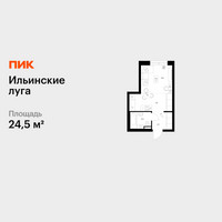 Планировка студии(квартира) площадью 24.5 квадратных метров в “ЖК Ильинские луга”