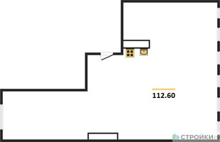 Планировка трехкомнатной(квартира) площадью 112.6 квадратных метров в “ЖК Headliner (Хедлайнер)”