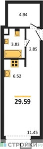 Планировка апартаментов, ID 309760