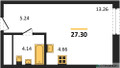 Планировка квартиры Студия (Квартиры)27.2