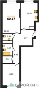 Планировка квартиры, ID 537636