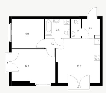 Планировка квартиры, ID 390714