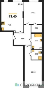 Планировка квартиры, ID 528619