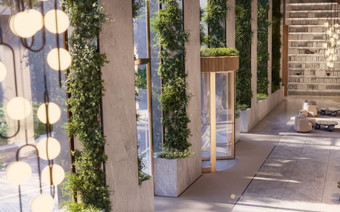 Лобби Highline в ЖК “Luzhniki Collection”