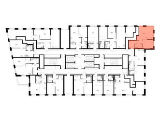 Планировка однокомнатной(квартира) площадью 41.4 квадратных метров в ЖК “ЖК 2-й Иртышский”