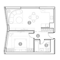 Планировка однокомнатной(квартира) площадью 48.73 квадратных метров в “УНО Горбунова”