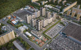 ЖК “Поколение первых” с высоты птичьего полета