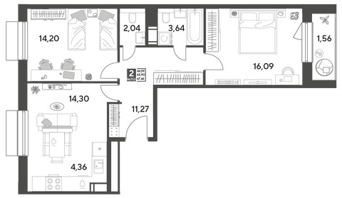 Планировка квартиры, ID 496696