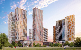 ЖК "LEVEL АМУРСКАЯ". У каждой башни свой номер