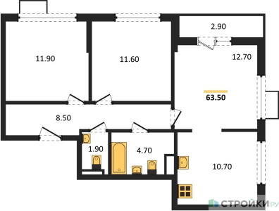 Планировка квартиры, ID 328773