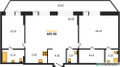 Планировка двухкомнатной(квартира) площадью 105.56 квадратных метров в “ЖК Forst (Форст)”