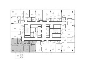 Планировка трехкомнатной(квартира) площадью 88.2 квадратных метров в “ЖК Слава”