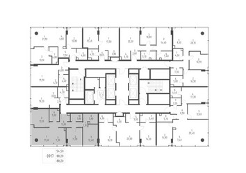Планировка трехкомнатной(квартира) площадью 88.2 квадратных метров в ЖК “ЖК Слава”