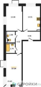 Планировка квартиры, ID 438836