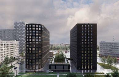 Планировка однокомнатной(квартира) площадью 38.1 квадратных метров в ЖК “ЖК Соседи 21/19”