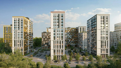 Планировка однокомнатной(квартира) площадью 36.7 квадратных метров в ЖК “ЖК Левел Лесной”