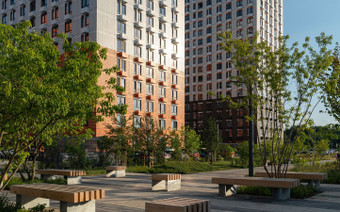 Зона для отдыха и прогулок в ЖК "Бунинские луга"