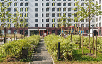 Пешеходный бульвар в ЖК "Измайловский лес"