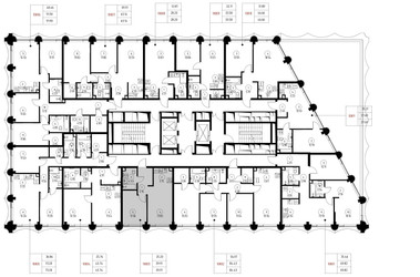 Планировка однокомнатной(квартира) площадью 39.9 квадратных метров в ЖК “Дом премиум-класса МИРА”