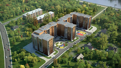 Планировка трехкомнатной(квартира) площадью 69.1 квадратных метров в ЖК “ЖК Дом у реки”