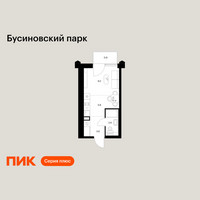 Планировка студии(квартира) площадью 22.1 квадратных метров в “ЖК Бусиновский парк”