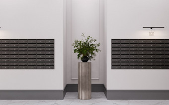 Почтовые ящики в лобби в ЖК “Вязёмы Парк”