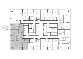 Планировка 4+ комнатной(квартира) площадью 126.6 квадратных метров в “ЖК Слава”