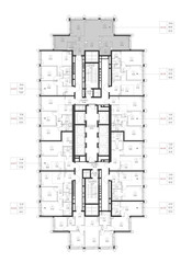 Планировка трехкомнатной(квартира) площадью 82.8 квадратных метров в ЖК “ЖК SET (Сет)”