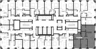 Планировка трехкомнатной(квартира) площадью 80.8 квадратных метров в “ЖК SET (Сет)”