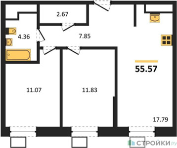 Планировка квартиры, ID 455474