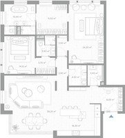 Планировка двухкомнатной(квартира) площадью 143.8 квадратных метров в “ЖК Николь”