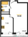Планировка однокомнатной(квартира) площадью 30.8 квадратных метров в “ЖК Южная Долина”
