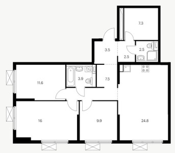 Планировка квартиры, ID 387929