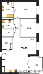Планировка квартиры, ID 445593