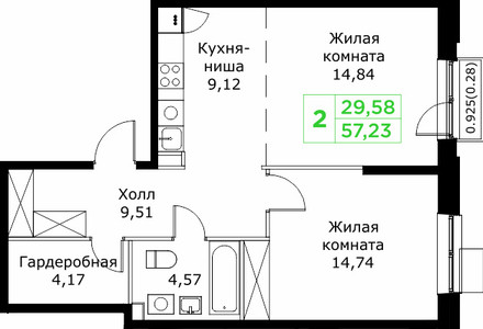 Планировка квартиры, ID 404976