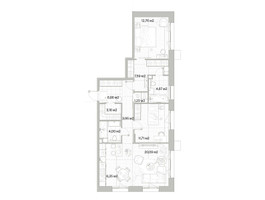 Планировка двухкомнатной(квартира) площадью 82.27 квадратных метров в “Архитектурный проект Мыс”