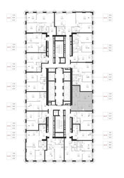 Планировка однокомнатной(квартира) площадью 44.8 квадратных метров в ЖК “ЖК СЕТ”