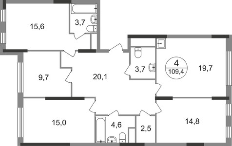 Планировка квартиры, ID 547019