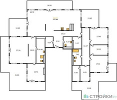 Планировка 4+ комнатной(квартира) площадью 277.44 квадратных метров в “ЖК Eleven (Элевен)”