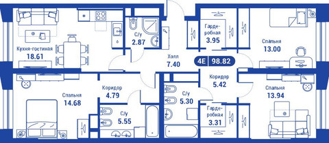 Планировка квартиры, ID 523034