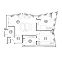 Планировка двухкомнатной(квартира) площадью 61.16 квадратных метров в “УНО Горбунова”