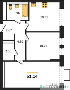 Планировка квартиры, ID 274813
